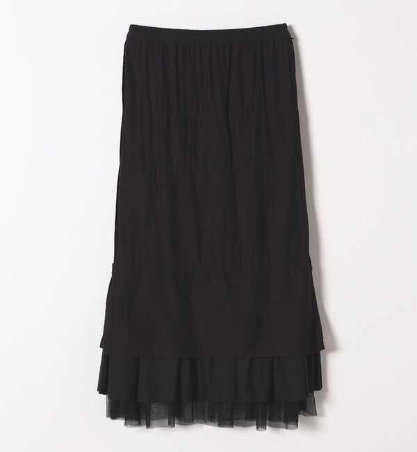 SHIPS any「SHIPS any:〈手洗い可能〉チュール  ティアード ロング スカート」|スカート|