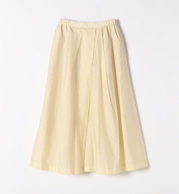SHIPS any「SHIPS any:〈手洗い可能〉ヴィンテージサテン ランダムタック フレア スカート」|スカート|