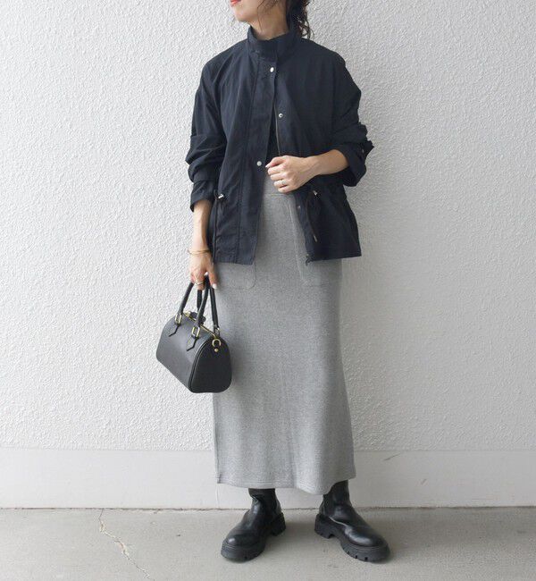 SHIPS any「SHIPS any:〈撥水・洗濯機可能〉スタンドカラー ドロスト ショート ブルゾン」|ブルゾン・スタジャン|