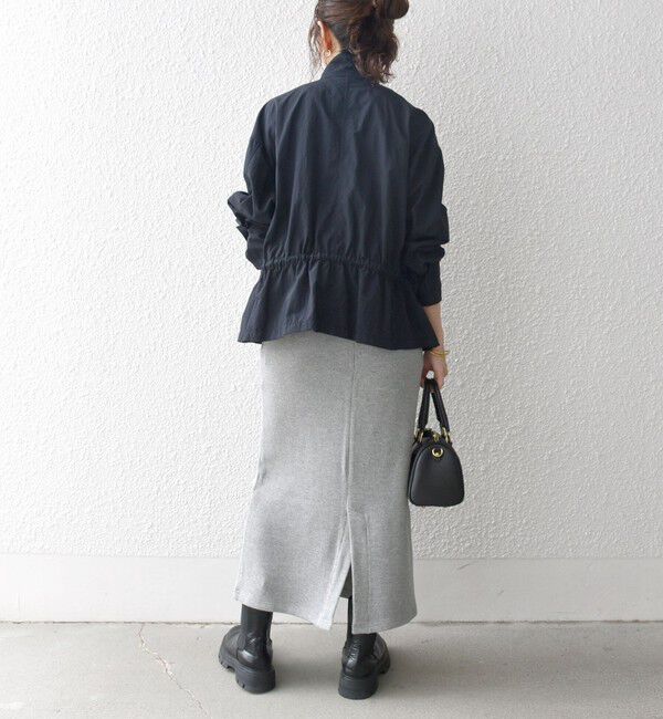 SHIPS any「SHIPS any:〈撥水・洗濯機可能〉スタンドカラー ドロスト ショート ブルゾン」|ブルゾン・スタジャン|