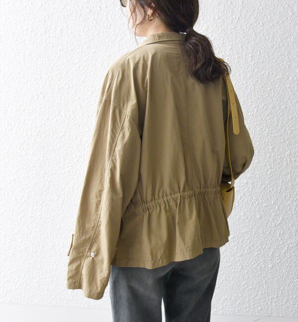 SHIPS any「SHIPS any:〈撥水・洗濯機可能〉スタンドカラー ドロスト ショート ブルゾン」|ブルゾン・スタジャン|