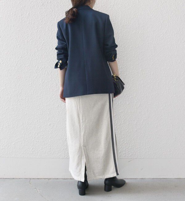 SHIPS any「SHIPS any:〈洗濯機可能〉USAコットン 裏起毛 サイドライン スカート」|スカート|