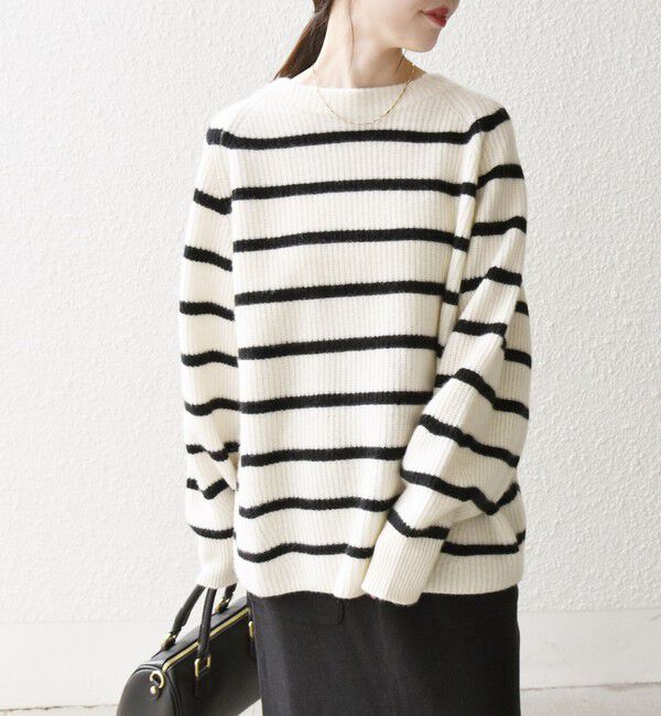 SHIPS any「SHIPS any:〈手洗い可能〉AQUA カシミヤ ミックス ハイネック ニット」|ニット・セーター|