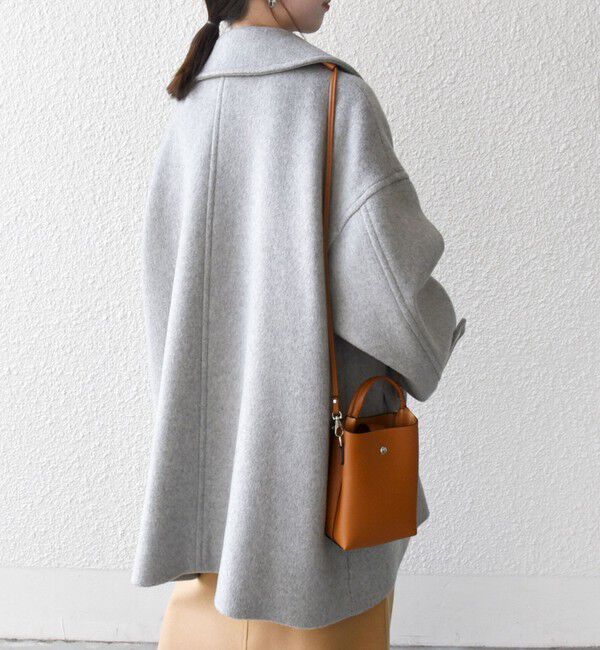 SHIPS any「SHIPS any: ノンミュールジングウール ステンカラー ミディ コート」|ステンカラーコート|