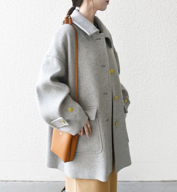 SHIPS any「SHIPS any: ノンミュールジングウール ステンカラー ミディ コート」|ステンカラーコート|