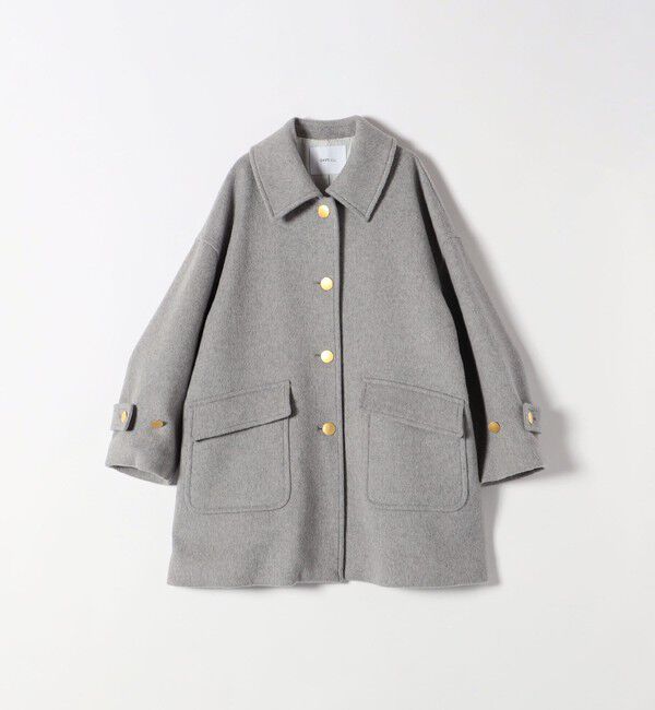 SHIPS any「SHIPS any: ノンミュールジングウール ステンカラー ミディ コート」|ステンカラーコート|