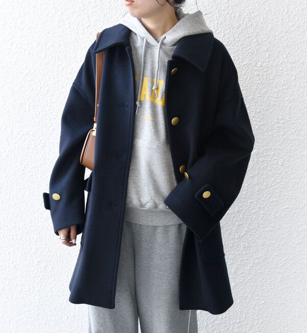 SHIPS any「SHIPS any: ノンミュールジングウール ステンカラー ミディ コート」|ステンカラーコート|