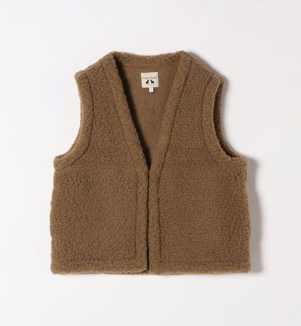 SHIPS any「Mouflon Mouflon: ショート ボア ベスト」|ベスト・ジレ|キャメル