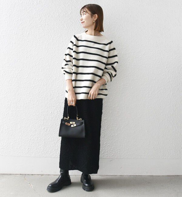 SHIPS any「SHIPS any:〈手洗い可能〉ジャカード バンピー Iライン ロング スカート」|スカート|