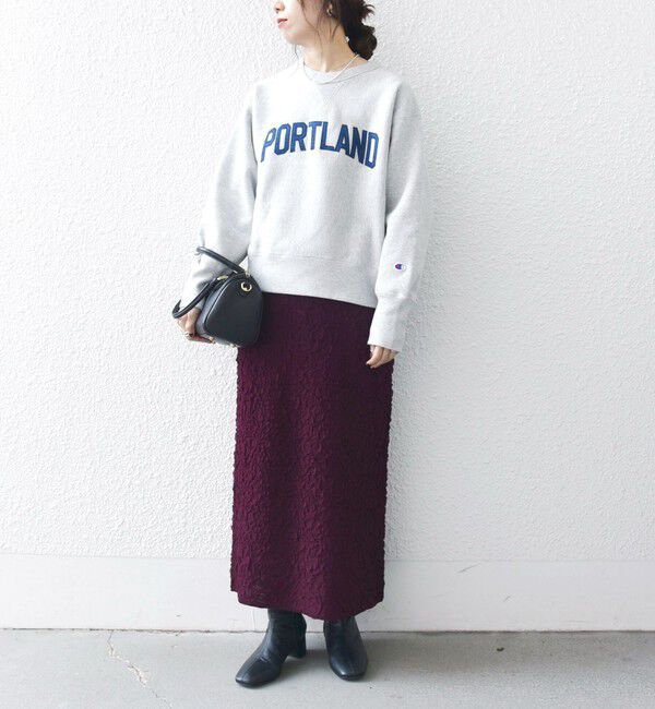 SHIPS any「SHIPS any:〈手洗い可能〉ジャカード バンピー Iライン ロング スカート」|スカート|