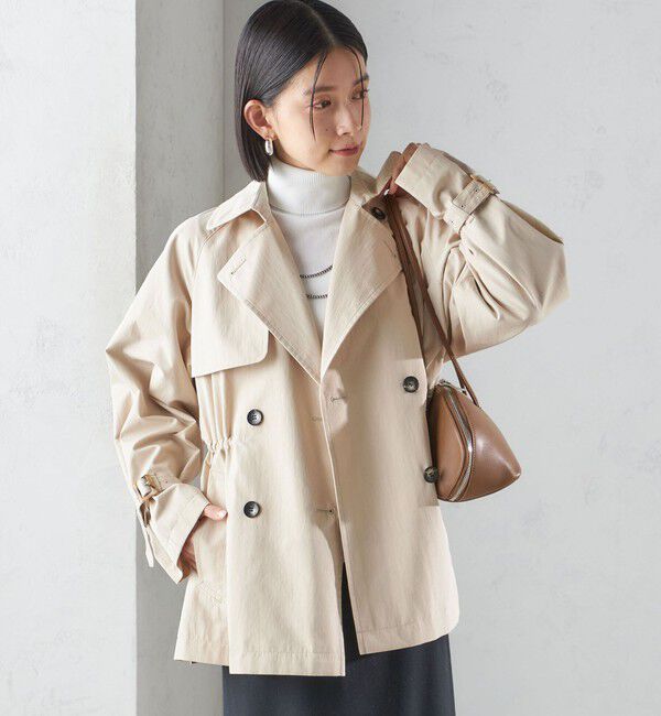 SHIPS for women「〈撥水加工〉ドロスト ショート トレンチ コート」|トレンチコート|