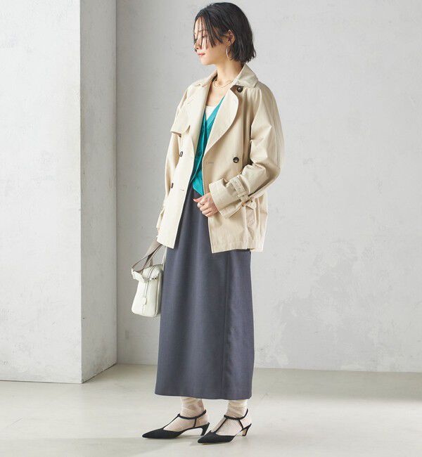 SHIPS for women「〈撥水加工〉ドロスト ショート トレンチ コート」|トレンチコート|