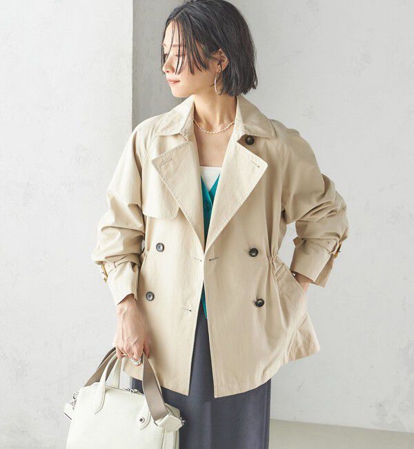 SHIPS for women「〈撥水加工〉ドロスト ショート トレンチ コート」|トレンチコート|