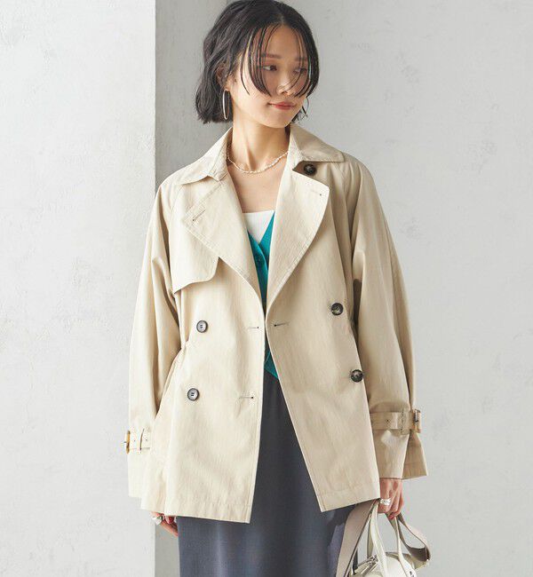 SHIPS for women「〈撥水加工〉ドロスト ショート トレンチ コート」|トレンチコート|