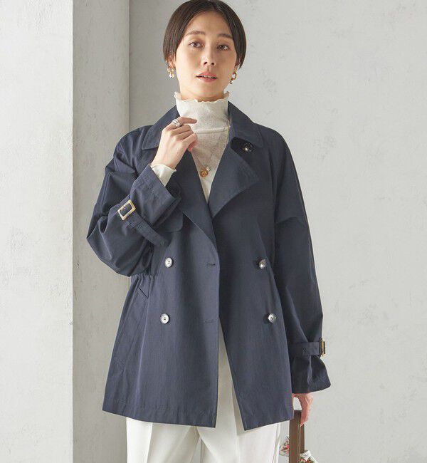 SHIPS for women「〈撥水加工〉ドロスト ショート トレンチ コート」|トレンチコート|