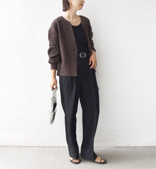 SHIPS for women「【WEB限定】〈手洗い可能〉キルティング ジャカード カーディガン」|カーディガン|