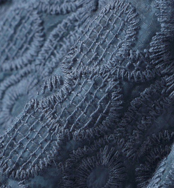 SHIPS any「SHIPS any:〈手洗い可能〉フラワーレース エンブロイダリー フレア シアー ブラウス」|シャツ・ブラウス|