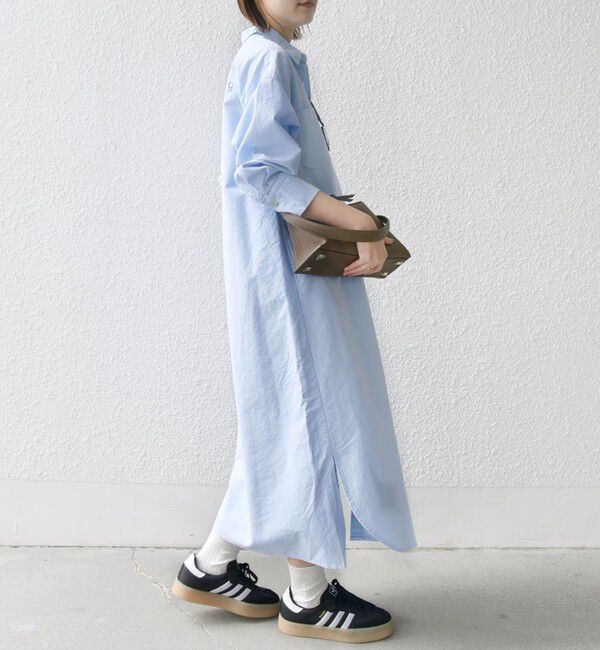 SHIPS for women「〈洗濯機可能〉ワンポイント 刺繍 シャツ ワンピース」|ワンピース|