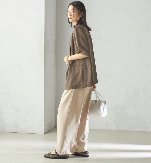 SHIPS for women「〈手洗い可能〉ダブル 半袖 ジャケット」|テーラードジャケット|