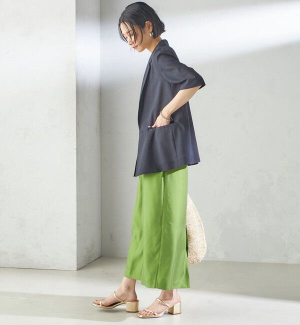 SHIPS for women「〈手洗い可能〉ダブル 半袖 ジャケット」|テーラードジャケット|