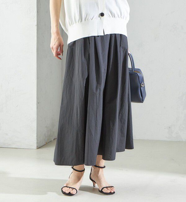 SHIPS for women「〈手洗い可能〉ライト タフタ タック フレア スカート」|スカート|