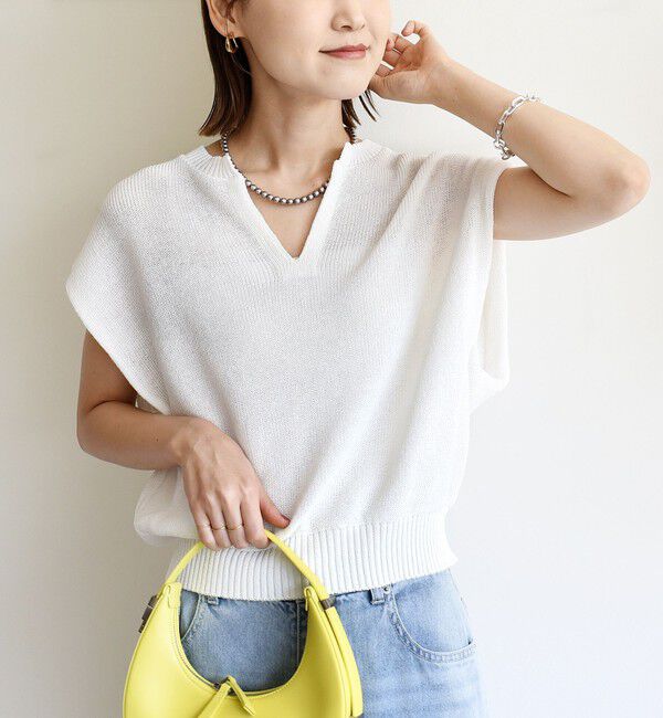 SHIPS for women「〈手洗い可能〉ポリエステル 麻 スキッパー プルオーバー」|プルオーバー|