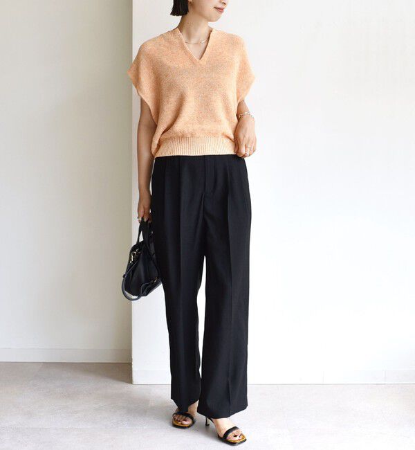 SHIPS for women「〈手洗い可能〉ポリエステル 麻 スキッパー プルオーバー」|プルオーバー|