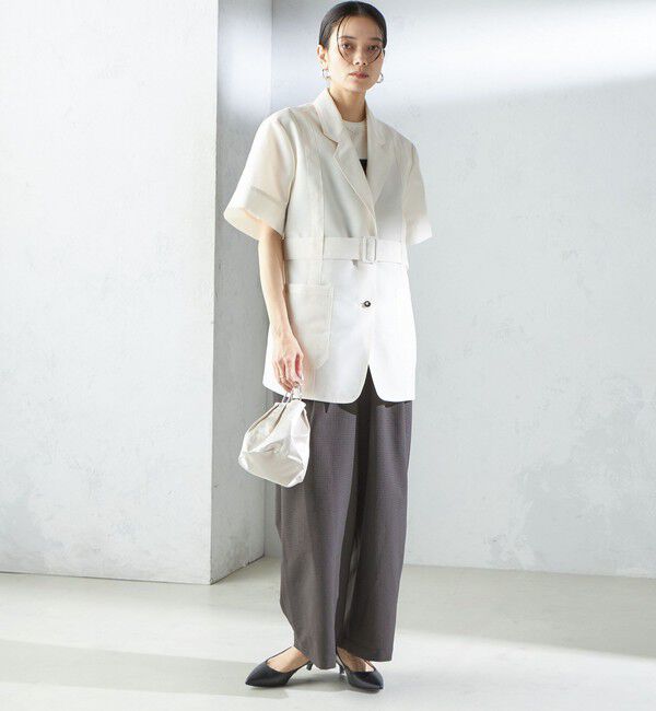 SHIPS for women「【SHIPS別注】APUPIL:〈洗濯機可能〉ギンガム チェック ベアトップ オールインワン」|オールインワン|