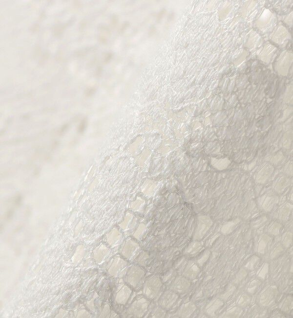 SHIPS for women「〈手洗い可能〉オーガニック コットン レース ショート スリーブ プルオーバー」|Tシャツ・カットソー|