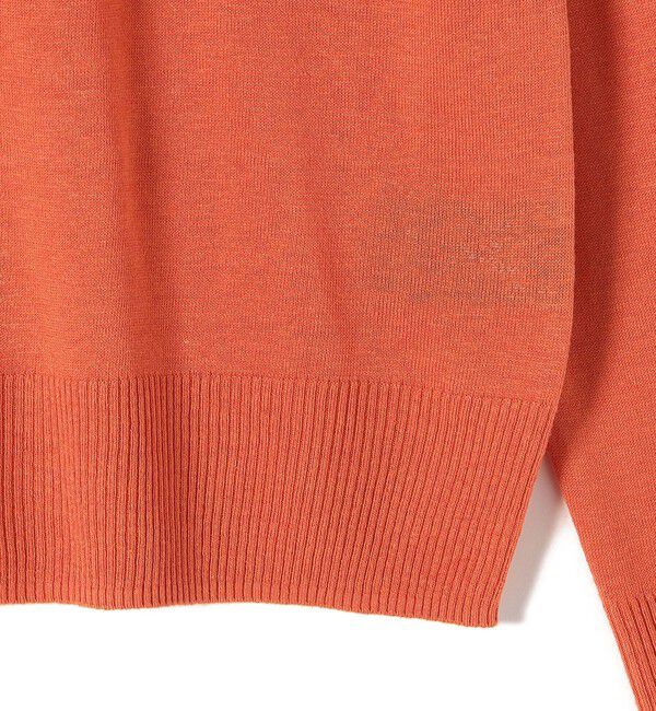 SHIPS for women「SHIPS Primary Navy Label:シルク リネン ハイ ボタン カーディガン」|カーディガン|