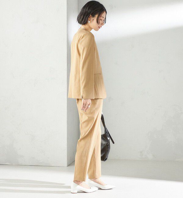 SHIPS for women「〈手洗い可能〉FUNCTIONAL カラーレス ジャケット（セットアップ対応）」|ノーカラージャケット|