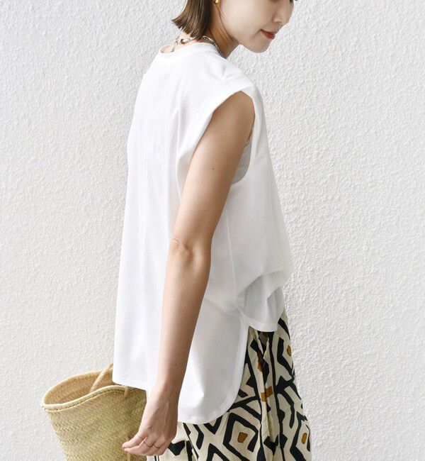 SHIPS for women「〈接触冷感〉ポンチ ノースリーブ プルオーバー」|Tシャツ・カットソー|