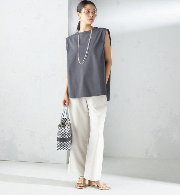 SHIPS for women「〈接触冷感〉ポンチ ノースリーブ プルオーバー」|Tシャツ・カットソー|