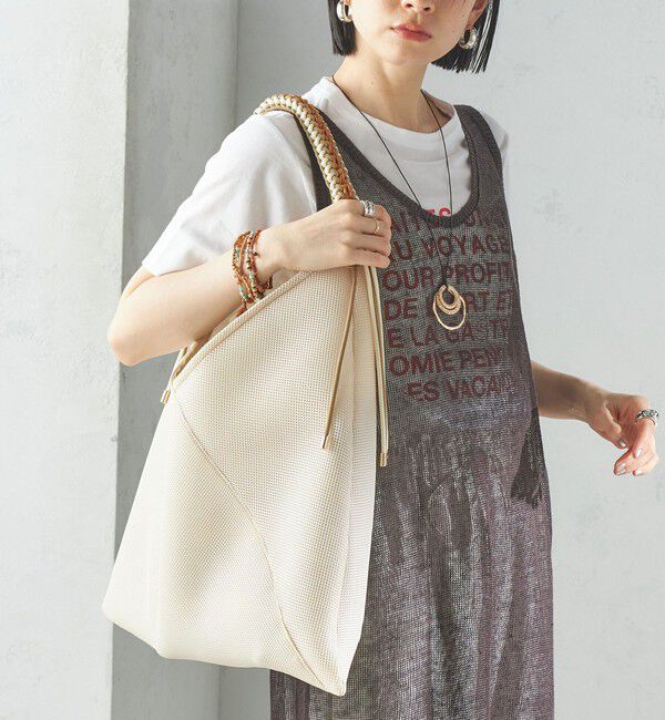SHIPS for women「LE VERNIS:パラコート ハンドル メッシュ トート」|トートバッグ|