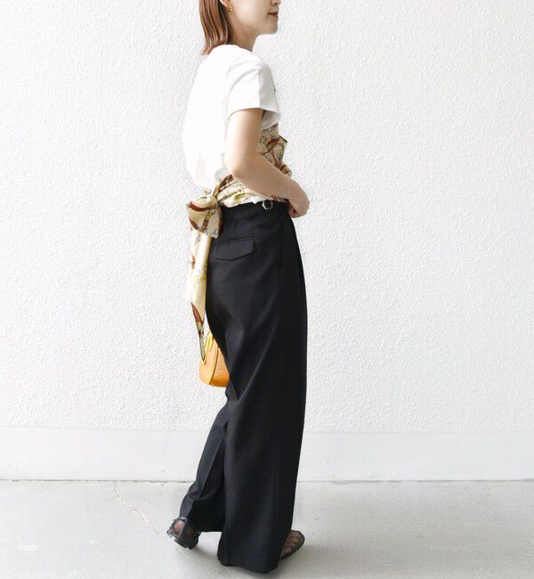 SHIPS for women「〈手洗い可能〉麻調 合繊 2タック ワイド パンツ 2」|その他|