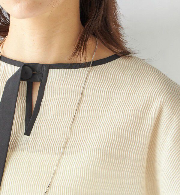 SHIPS for women「〈手洗い可能〉ウェーブ プリーツ 前後 2WAY ブラウス」|シャツ・ブラウス|