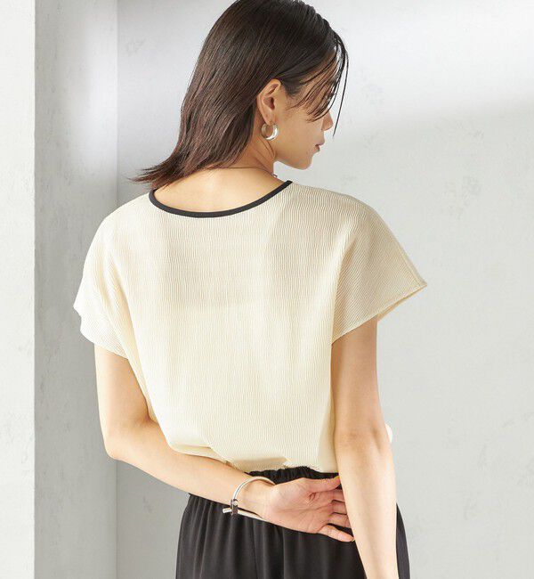 SHIPS for women「〈手洗い可能〉ウェーブ プリーツ 前後 2WAY ブラウス」|シャツ・ブラウス|