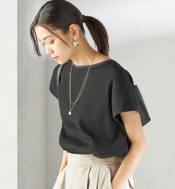 SHIPS for women「〈手洗い可能〉ウェーブ プリーツ 前後 2WAY ブラウス」|シャツ・ブラウス|