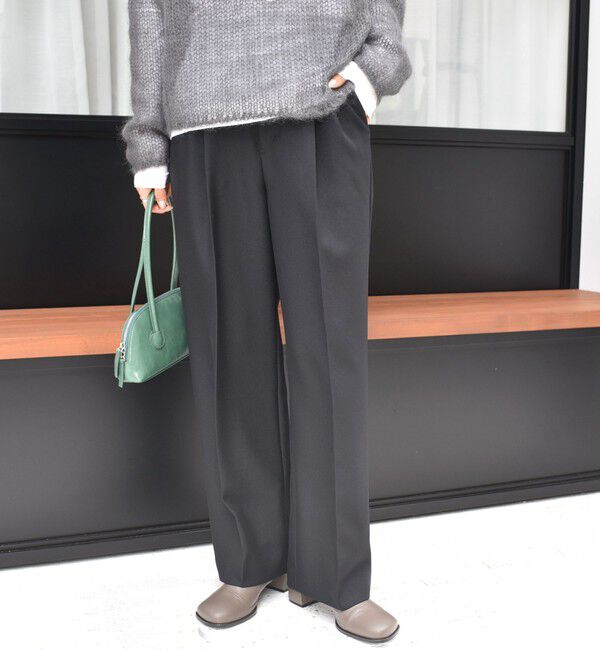 SHIPS for women「〈手洗い可能〉TUMUGITO(R) シャーク ツイード タック パンツ」|その他|