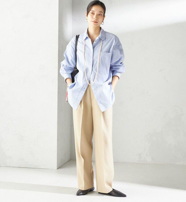 SHIPS for women「〈手洗い可能〉TUMUGITO(R) シャーク ツイード タック パンツ」|その他|