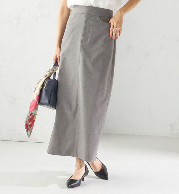 SHIPS for women「〈洗濯機可能〉マルチ ファンクション ロング タイト スカート」|スカート|グレー