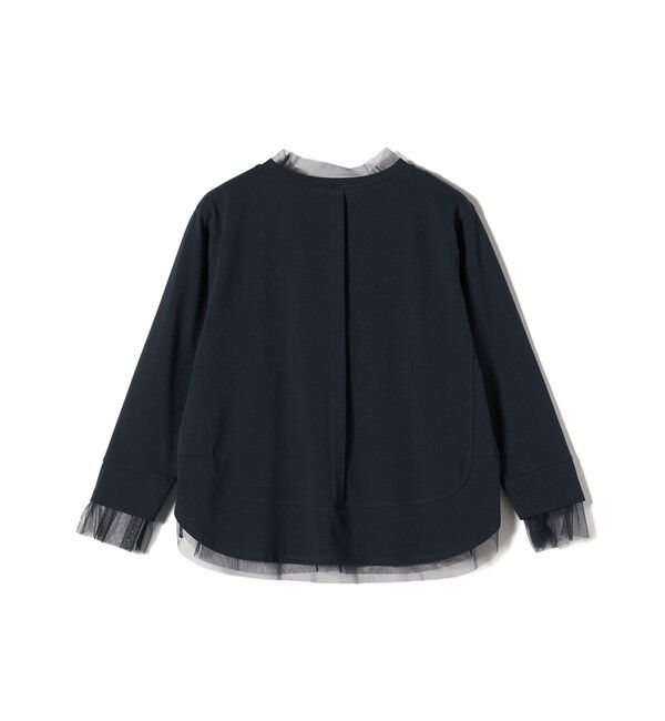 SHIPS for women「【WEB限定】チュール コンビ ラウンド カットソー」|Tシャツ・カットソー|