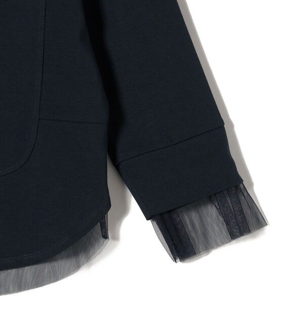 SHIPS for women「【WEB限定】チュール コンビ ラウンド カットソー」|Tシャツ・カットソー|