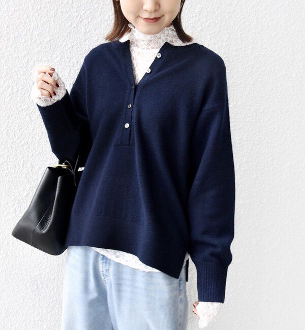 SHIPS for women「〈手洗い可能〉ウール カシミヤ 2WAY プルオーバー」|ニット・セーター|