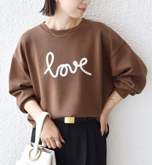 SHIPS for women「【WEB限定】〈手洗い可能〉ファンシー コード 刺繍 ダンボール カットソー」|スウェット・ジャージ|