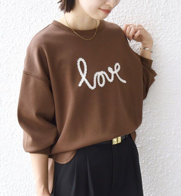 SHIPS for women「【WEB限定】〈手洗い可能〉ファンシー コード 刺繍 ダンボール カットソー」|スウェット・ジャージ|