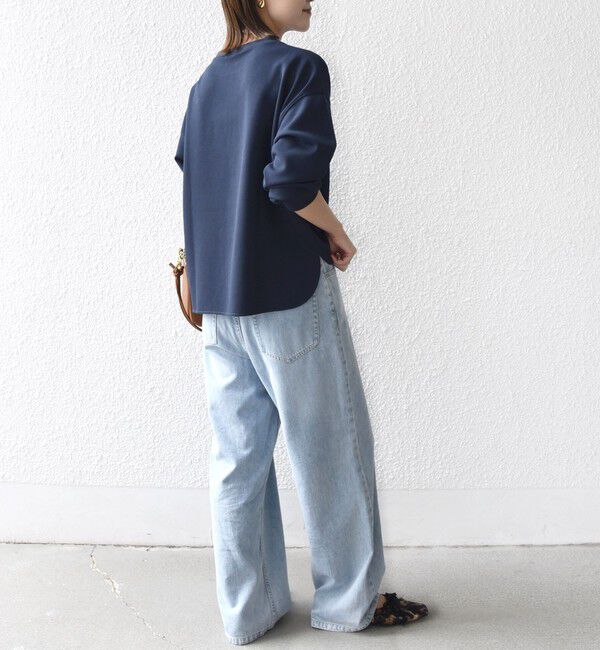 SHIPS for women「【WEB限定】〈手洗い可能〉ファンシー コード 刺繍 ダンボール カットソー」|スウェット・ジャージ|