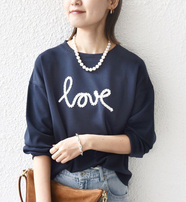 SHIPS for women「【WEB限定】〈手洗い可能〉ファンシー コード 刺繍 ダンボール カットソー」|スウェット・ジャージ|