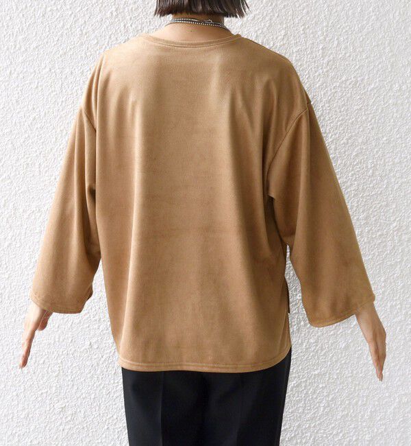 SHIPS for women「〈手洗い可能〉ポリエステル スエード ワイド スリーブ プルオーバー」|Tシャツ・カットソー|