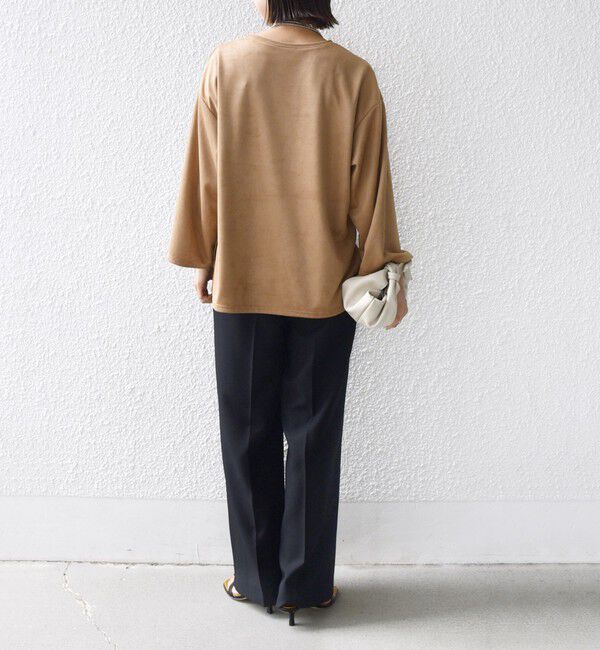 SHIPS for women「〈手洗い可能〉ポリエステル スエード ワイド スリーブ プルオーバー」|Tシャツ・カットソー|